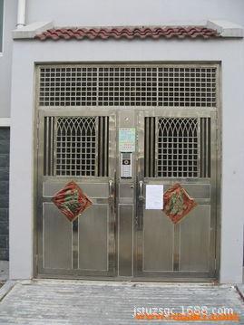 不锈钢小区单元楼宇门 对讲子母门 工程金属非标门 安全防盗门